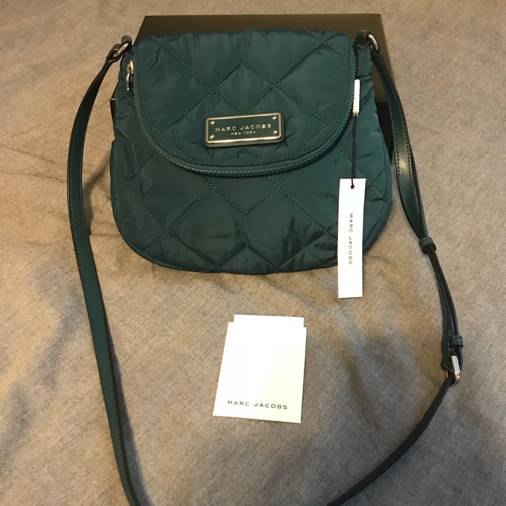 NWT Marc jacobs Natasha Turquoise nylon handbag